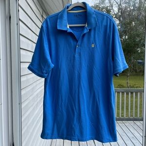 Mens Izod Blue Short Sleeve Polo, Sz Large Tall